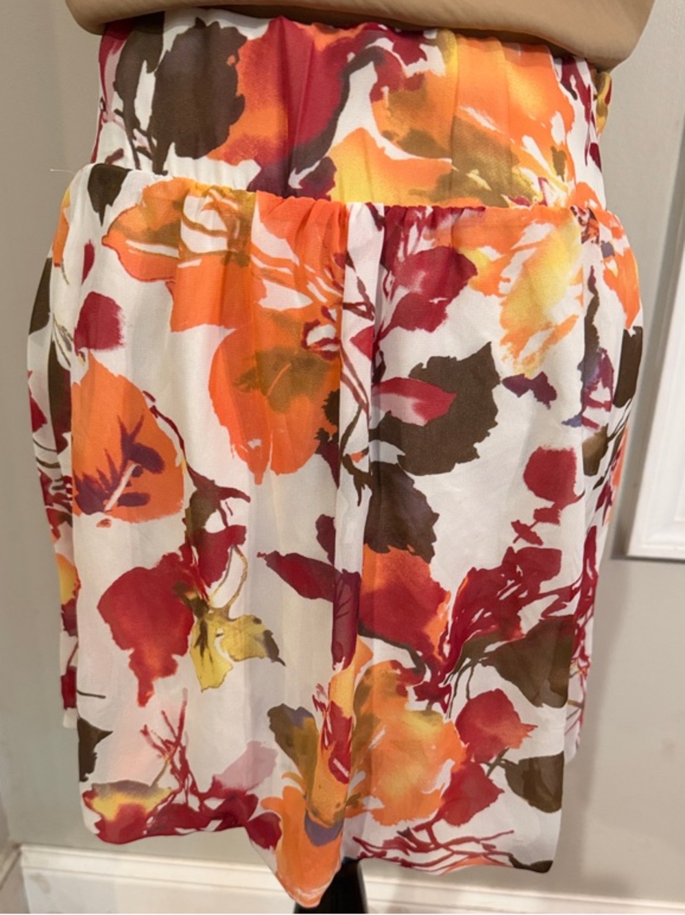 Stile Benetton Orange & Red Skirt